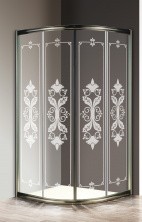 CEZARES Душевое ограждение GIUBILEO 100х100см GIUBILEO-R-2-100-SCORREVOLE-CP-Br