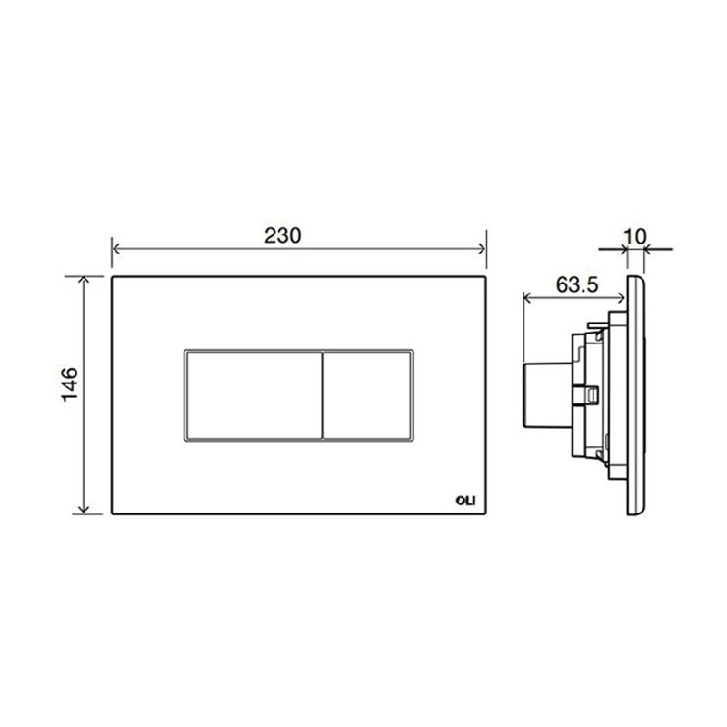 Приобрести кнопка смыва инсталляции oli karisma, двойная, пластик, белый
