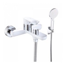 Смеситель для ванны ViEiR Ergo с ручным душем, белый\хром V043531F