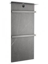 Полотенцесушитель электрический с каменной плитой Серый мрамор WONZON & WOGHAND STUTTGART, Темный графит (WW-A504G-GM)