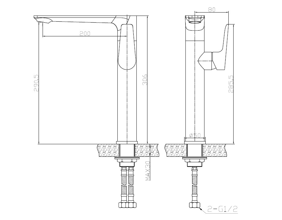 Приобрести belbagno смеситель для раковины ancona, высокий, хром ancona-lmc2-crm