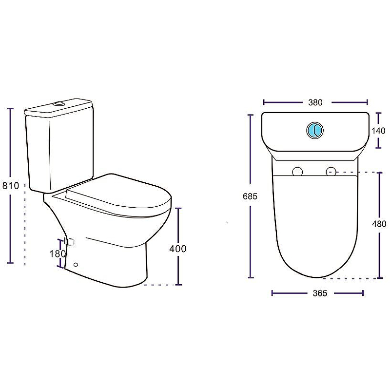 Приобрести aquanet унитаз компакт ray-c
