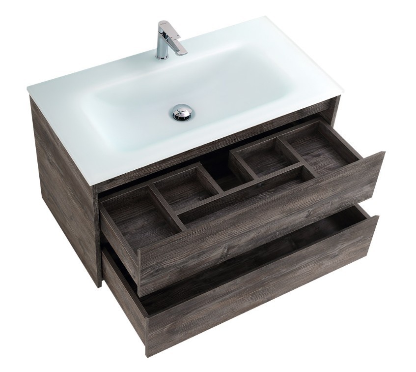 Приобрести тумба подвесная с раковиной belbagno kraft-1000-2c-so-pp 100 см, pino pasadena