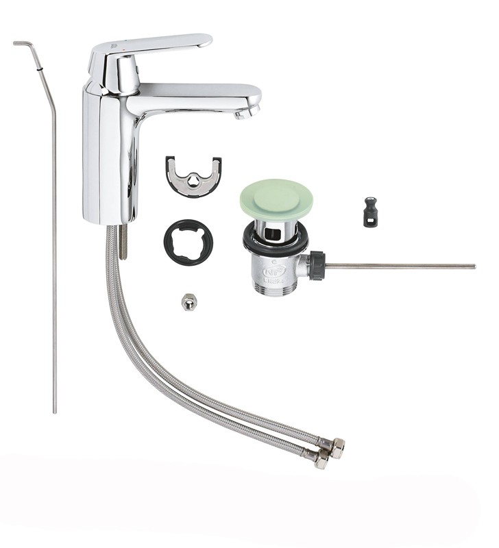 Приобрести смеситель для раковины grohe eurosmart cosmopolitan с донным клапаном, хром 23325000