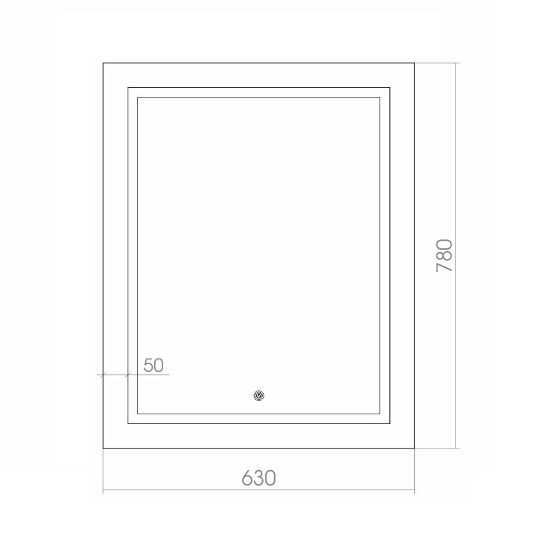 Приобрести azario зеркало марсель 780*630, серебро, сенсорный включатель, фр-00000910