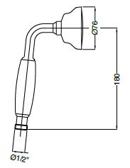 Приобрести cezares душевая лейка czr-u-d1fc-02-bi