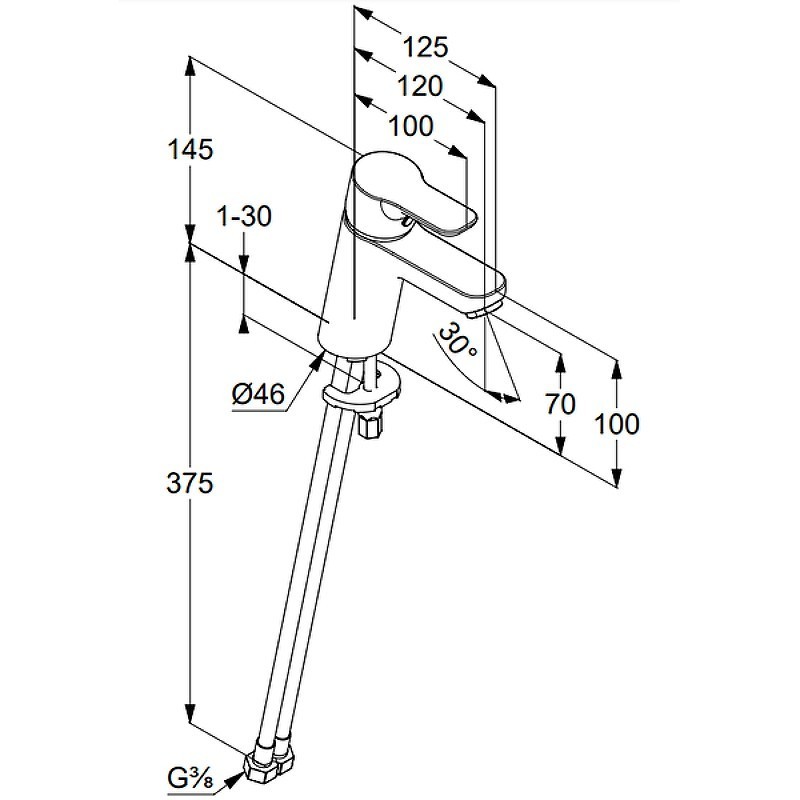 Приобрести kludi pure&easy однорычажный смеситель на умывальник 70, без донного клапана, белый, арт. 370289165