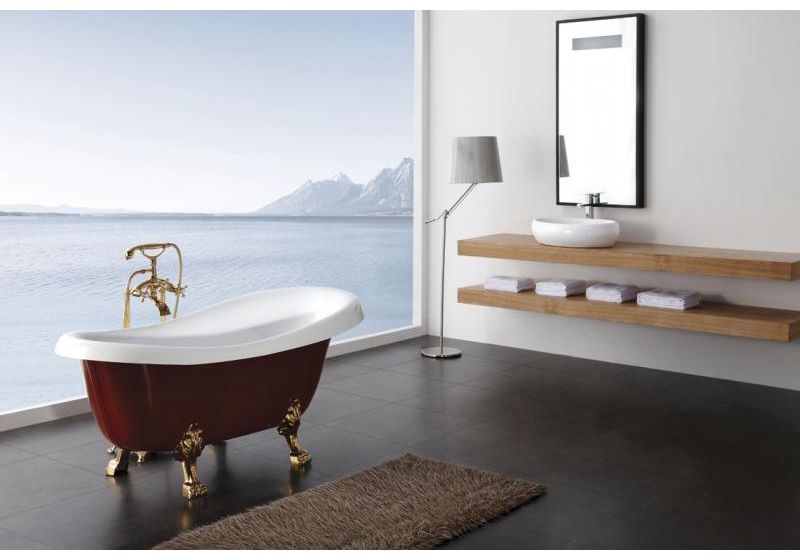 Приобрести ванна акриловая отдельностоящая belbagno 170х80 см, bb04-ros
