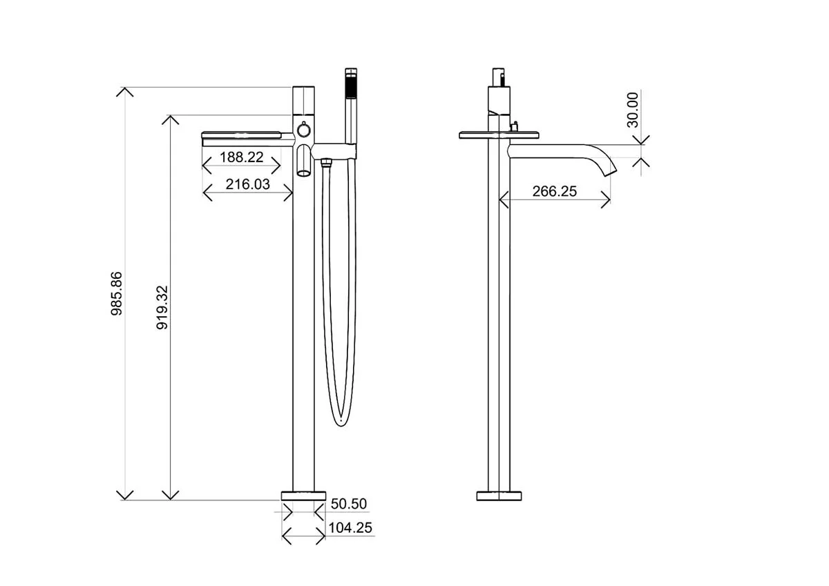 Приобрести boheme смеситель для ванны stick, напольный, черный 129-bb
