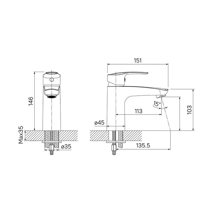Приобрести iddis смеситель для раковины ray 146мм, хром, raysb00i01