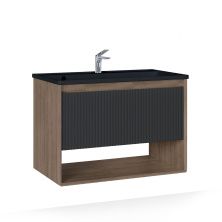 Jorno Тумба подвесная Tossony 90 см, антрацит\дуб самдал