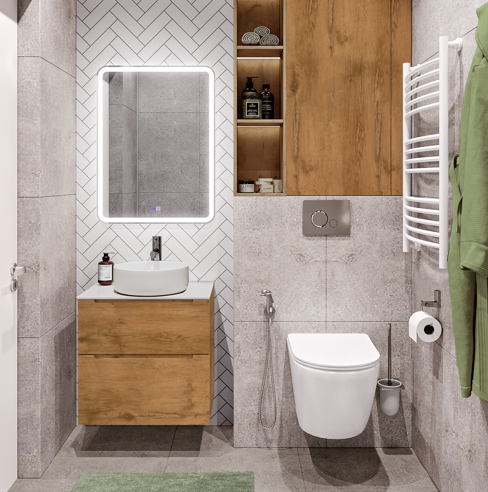 Приобрести belbagno тумба со столешницей etna-h60 60 см, подвесная rovere nature