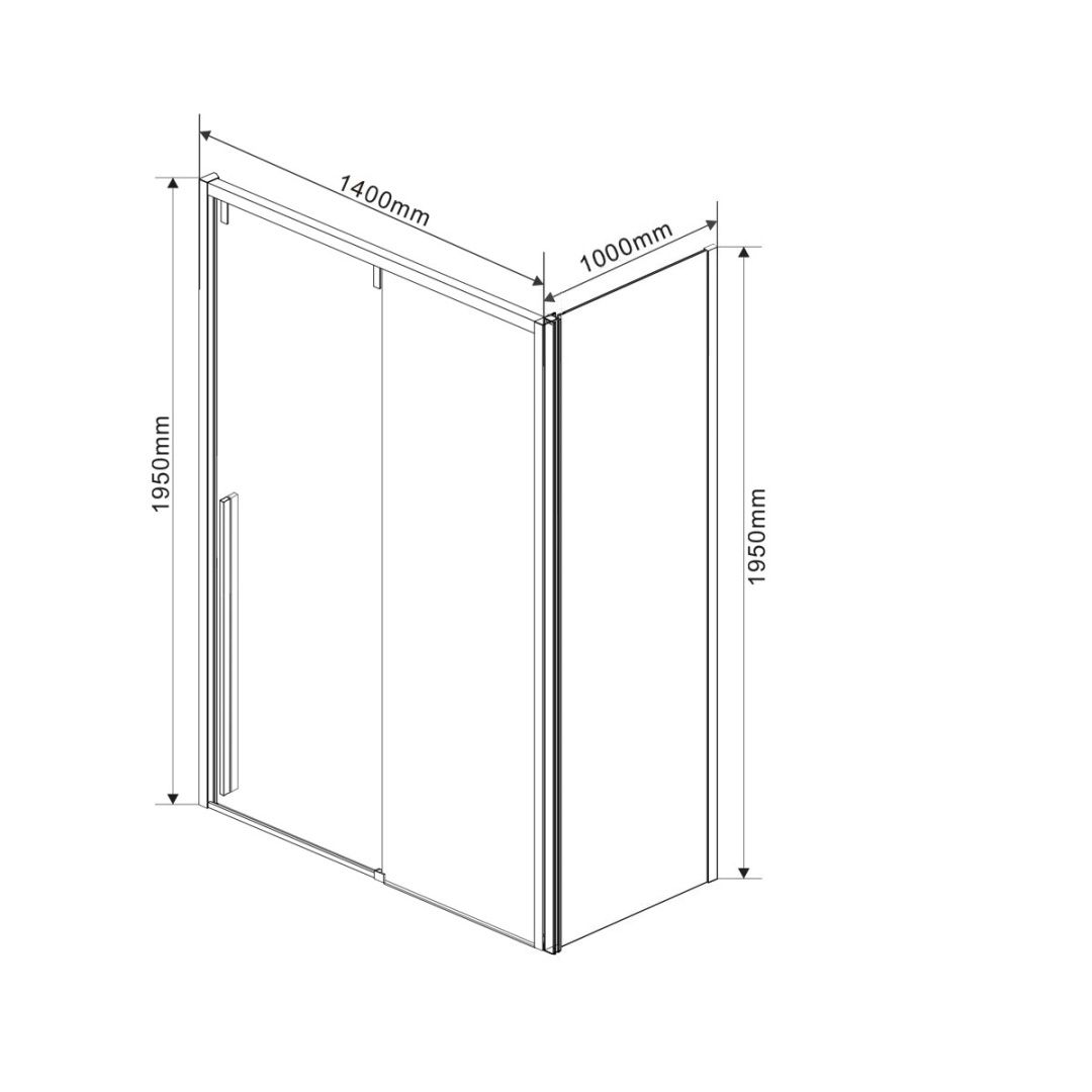Приобрести vincea душевое ограждение lugano 100х140 см, прозрачное, хром vsr-1l1014cl-1