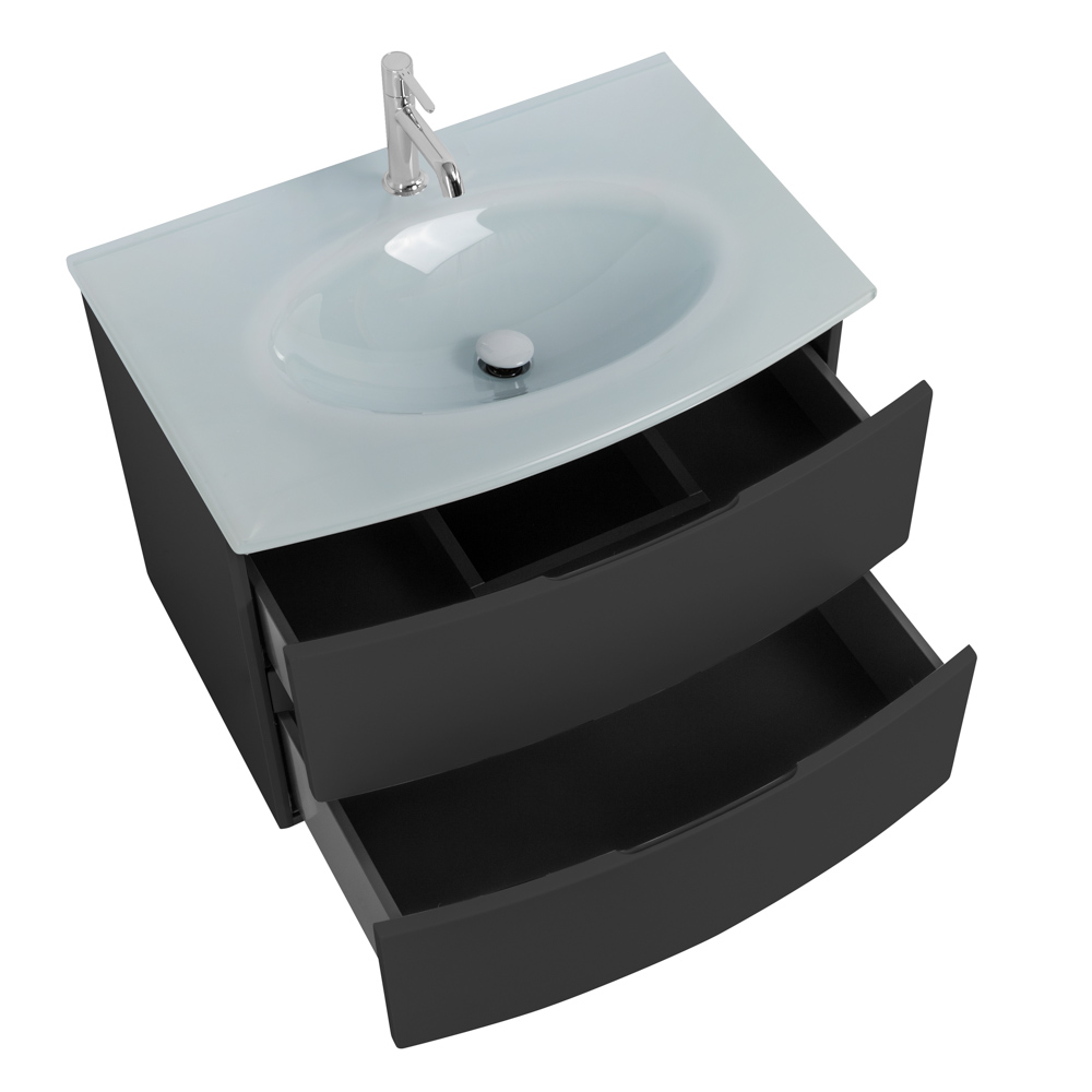 Приобрести cezares тумба подвесная с раковиной elettra 75 см grafite, стекло, графит 55522