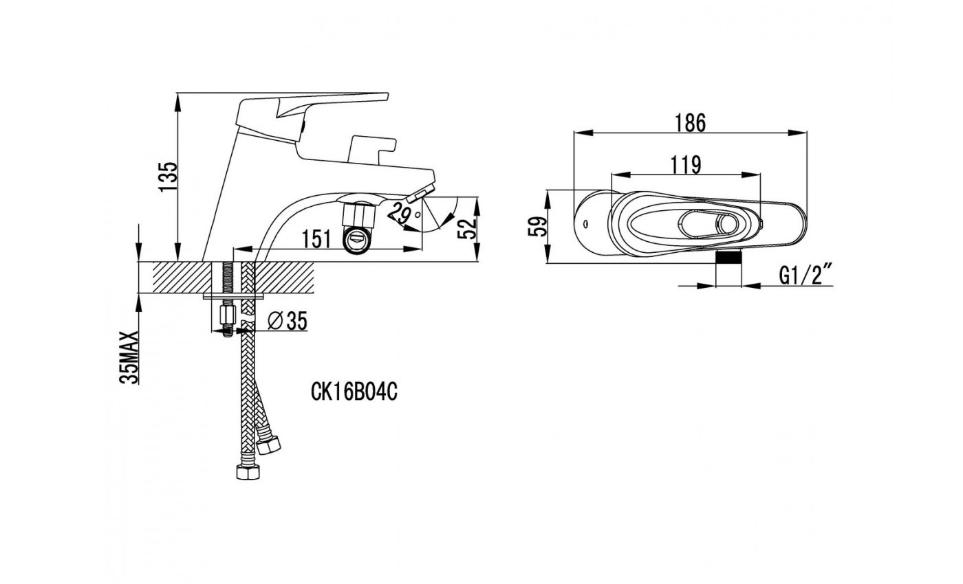Приобрести lemark смеситель на борт ванны luna, 1 отверстие, хром lm4115c