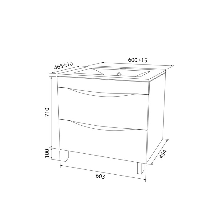 Приобрести iddis тумба напольная cloud с раковиной 60 см. белая clo60wfi95