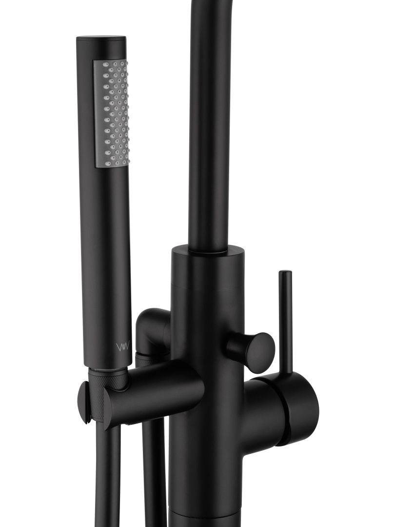 Приобрести смесители напольные для ванн и раковин wonzon & woghand stick, черный матовый (ww-88649017-mb)