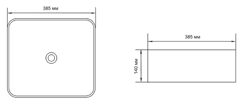Приобрести aquanet раковина city-1-mb 38х38 см, черный