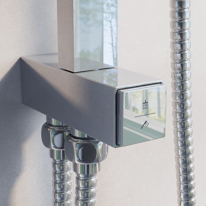 Приобрести iddis душевая система bild, квадратная d-254мм, хром bil1fsbi76