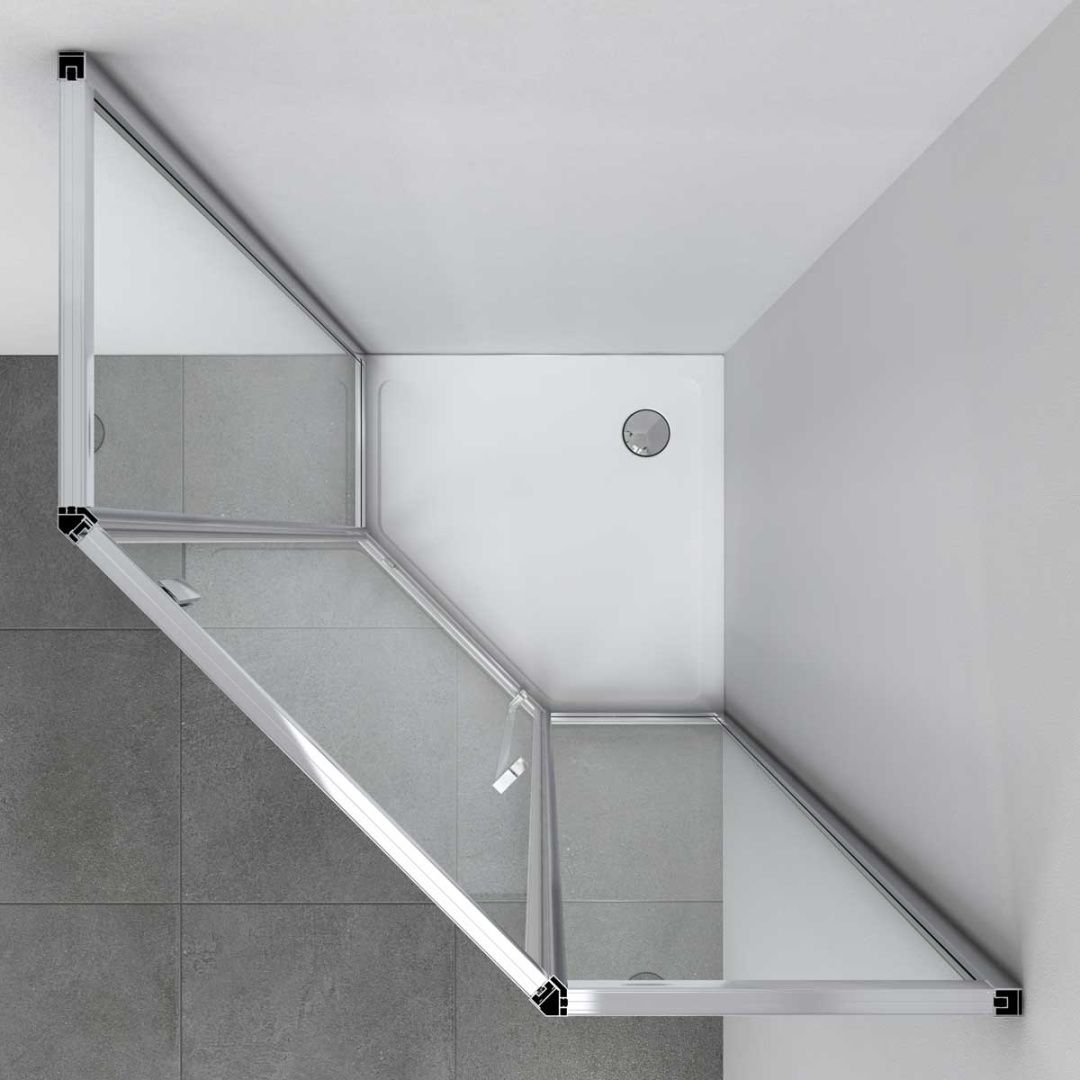 Приобрести vincea душевое ограждение penta 100х100 см, прозрачное, хром vsp-3p100cl