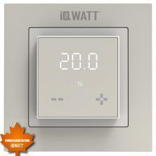 IQWATT Электронный терморегулятор IQ THERMOSTAT D песочный , Ж\К экран