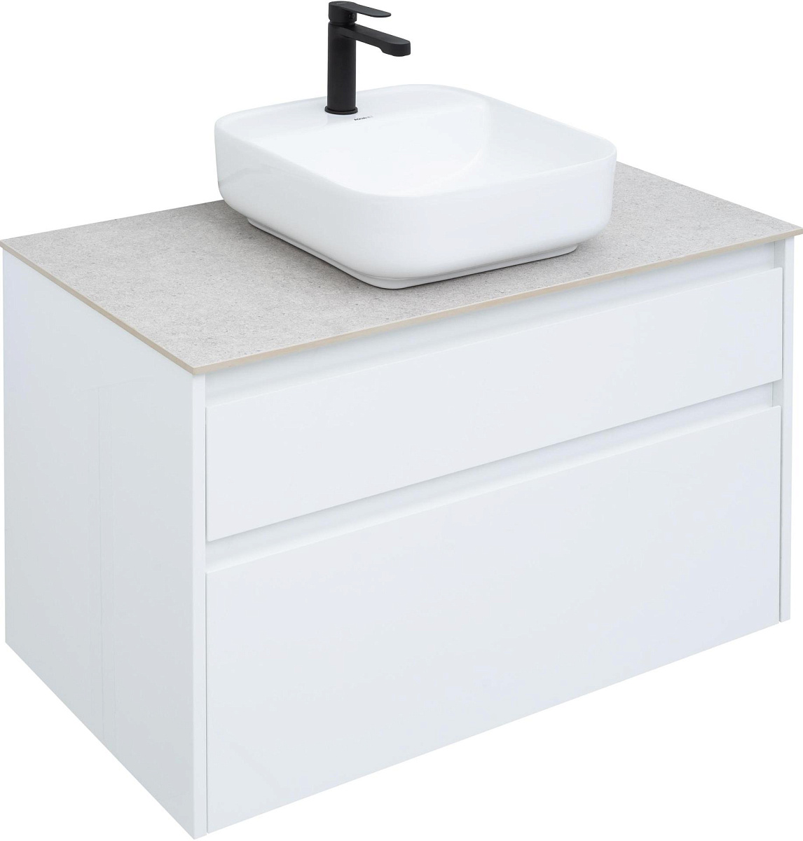 Приобрести aquanet тумба со столешницей nova lite 90 см, белая (2 ящика)