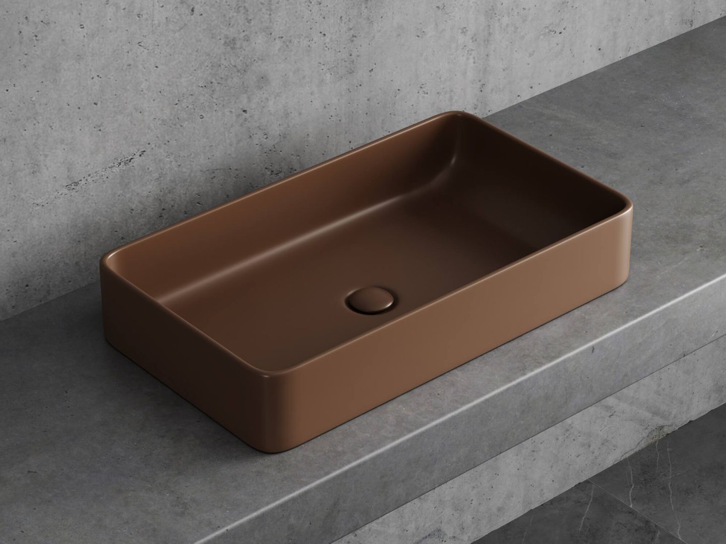 Приобрести hayzburg накладная раковина чаша 61х35 см, кофеин матовый hb-0038mdb