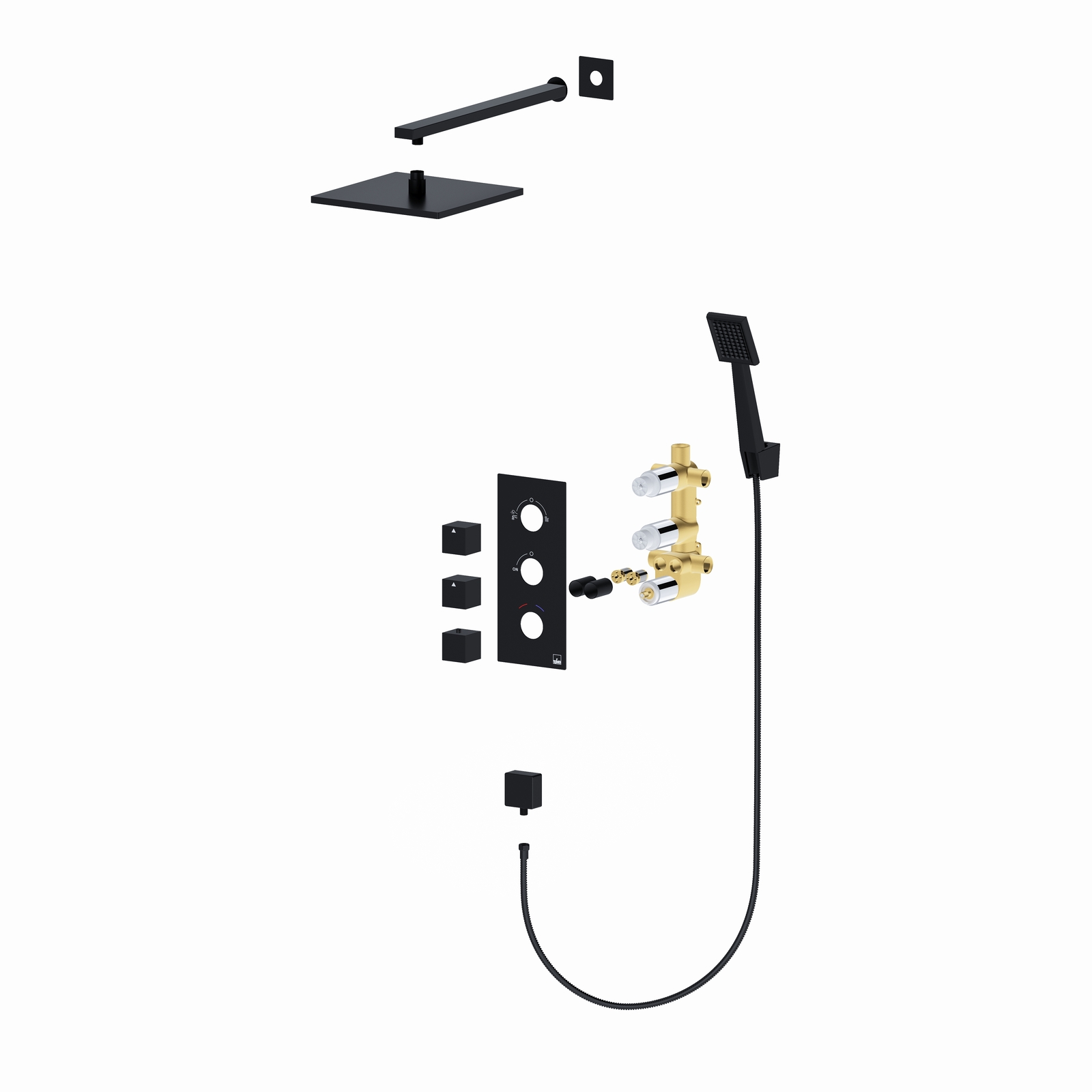 Приобрести душевая система встроенная с термостатом timo tetra-thermo sx-0179/03sm черный