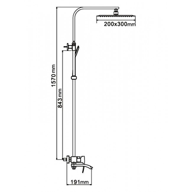 Приобрести gappo душевая система g2407-30 с изливом, хром 94941