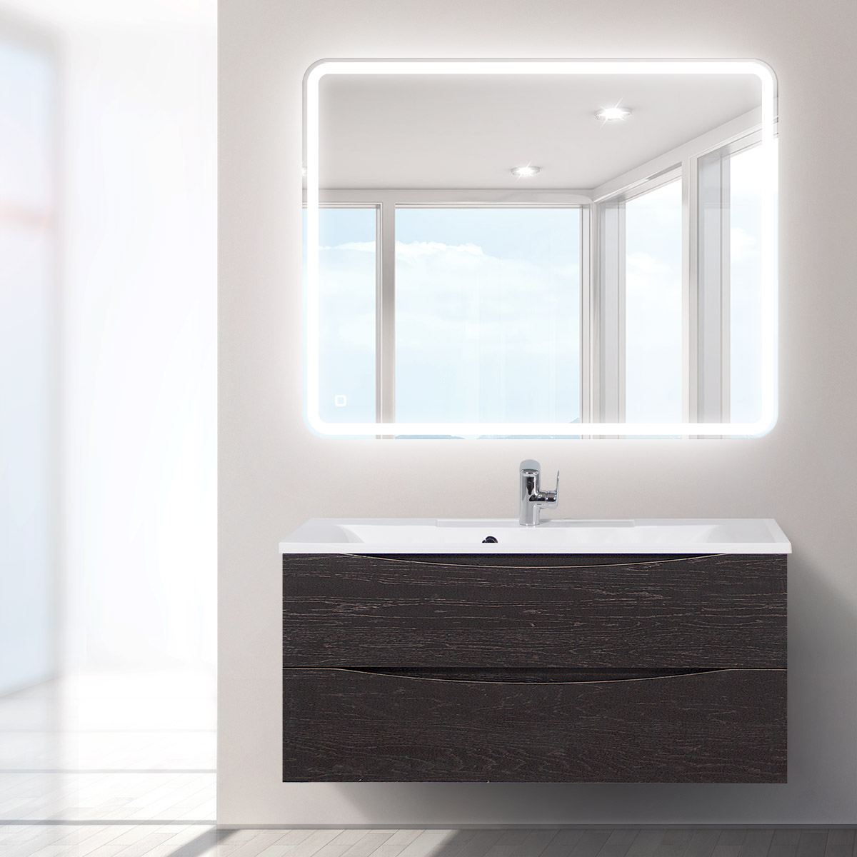 Приобрести belbagno зеркало 100х80 см spc-mar-1000-800-led-tch