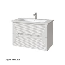 Caprigo Тумба с раковиной MODO-Smalty Terza 80 см, белая, эмаль 35613eml 1