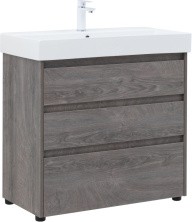 Aquanet Тумба с раковиной Nova Lite 85 см, дуб рошелье (3 ящика)