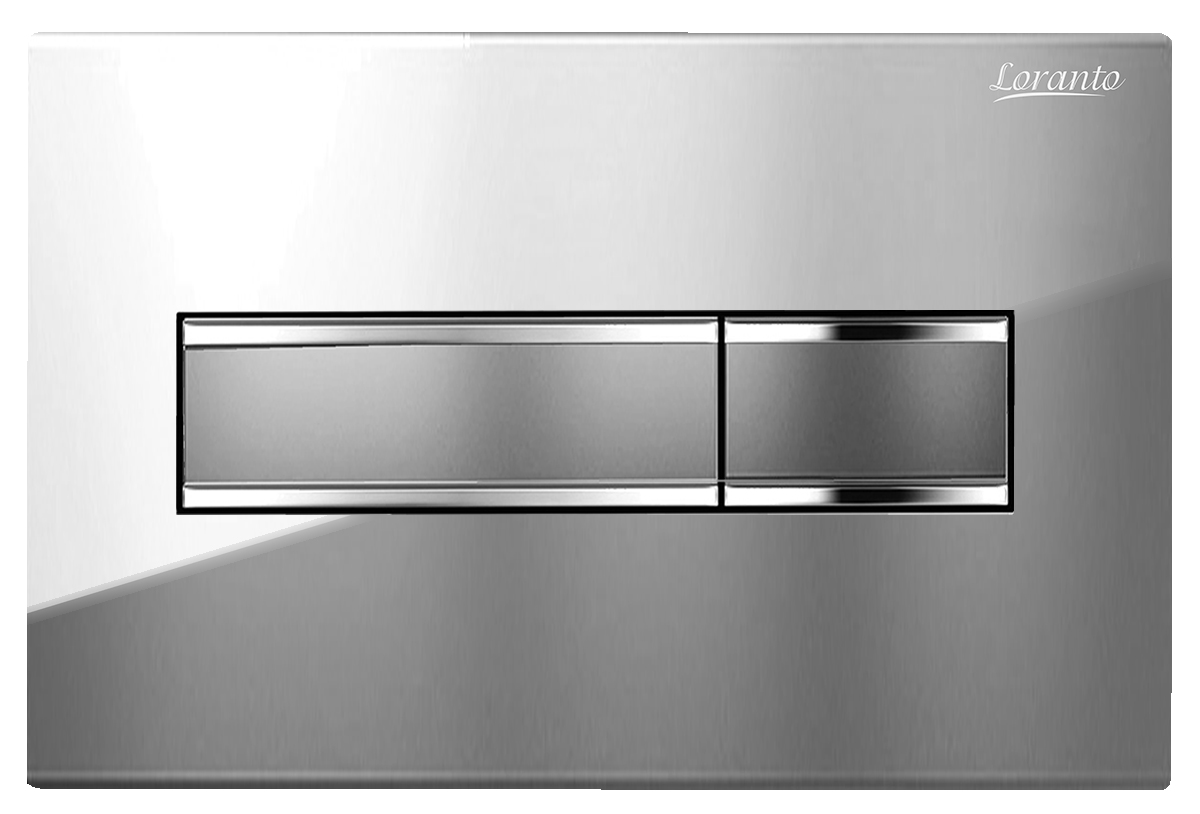 Приобрести loranto инсталляция с кнопкой line хром глянец + подвесной безободковый унитаз fredo с сиденьем микролифт (soft close) полипропилен