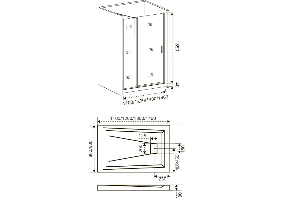 Приобрести дверь душевая bas fantasy wtw-120-f-ch 120 см (узор)