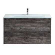 BelBagno Тумба с раковиной KRAFT 100 см, подвесная Pino Pasadena, белая раковина