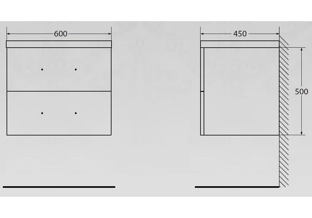 Приобрести тумба подвесная с раковиной belbagno aurora-600-2c-so-rt 60 см, rovere tabacco