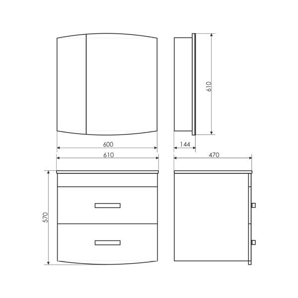 Приобрести сomforty зеркало-шкаф "лаура-60-2", белый