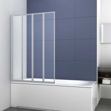 Vincea Шторка на ванну 100 см, прозрачное, хром VSB-31100CL