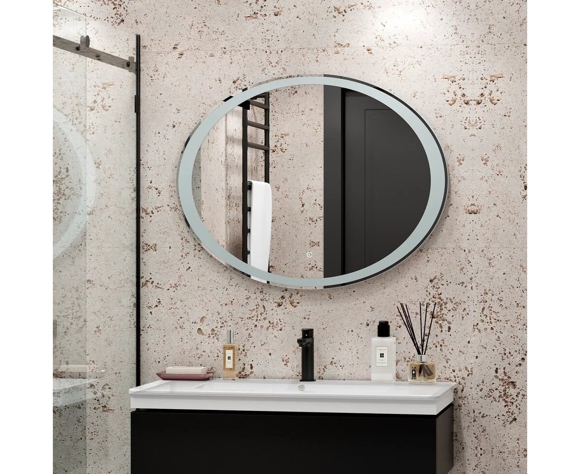 Приобрести continent зеркало с подсветкой credo 70х90 см, сенсорный включатель, белое