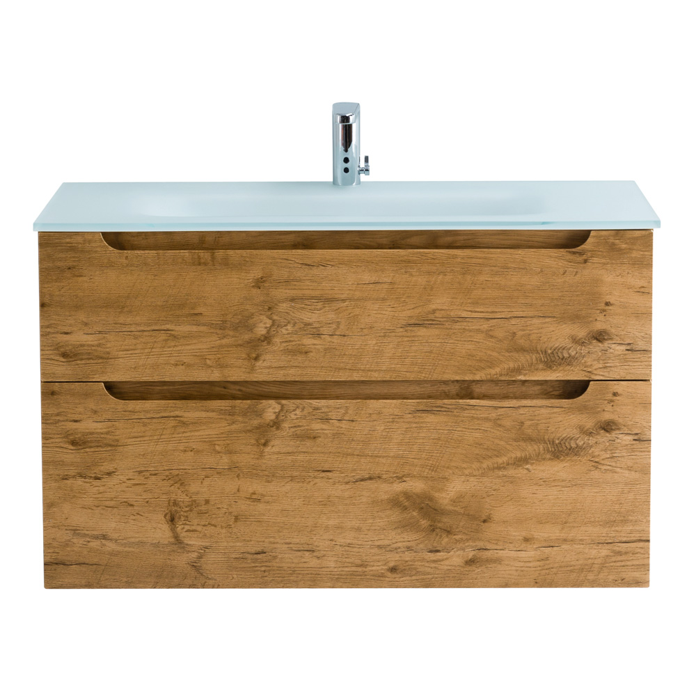 Приобрести belbagno тумба с раковиной etna-h60 80 см, подвесная rovere nature, стеклянная раковина