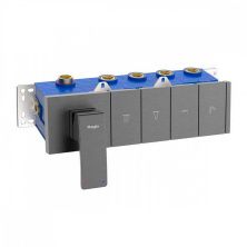 Raglo Встраиваемый смеситель для душа, кнопочное управление, графит R02.274.09