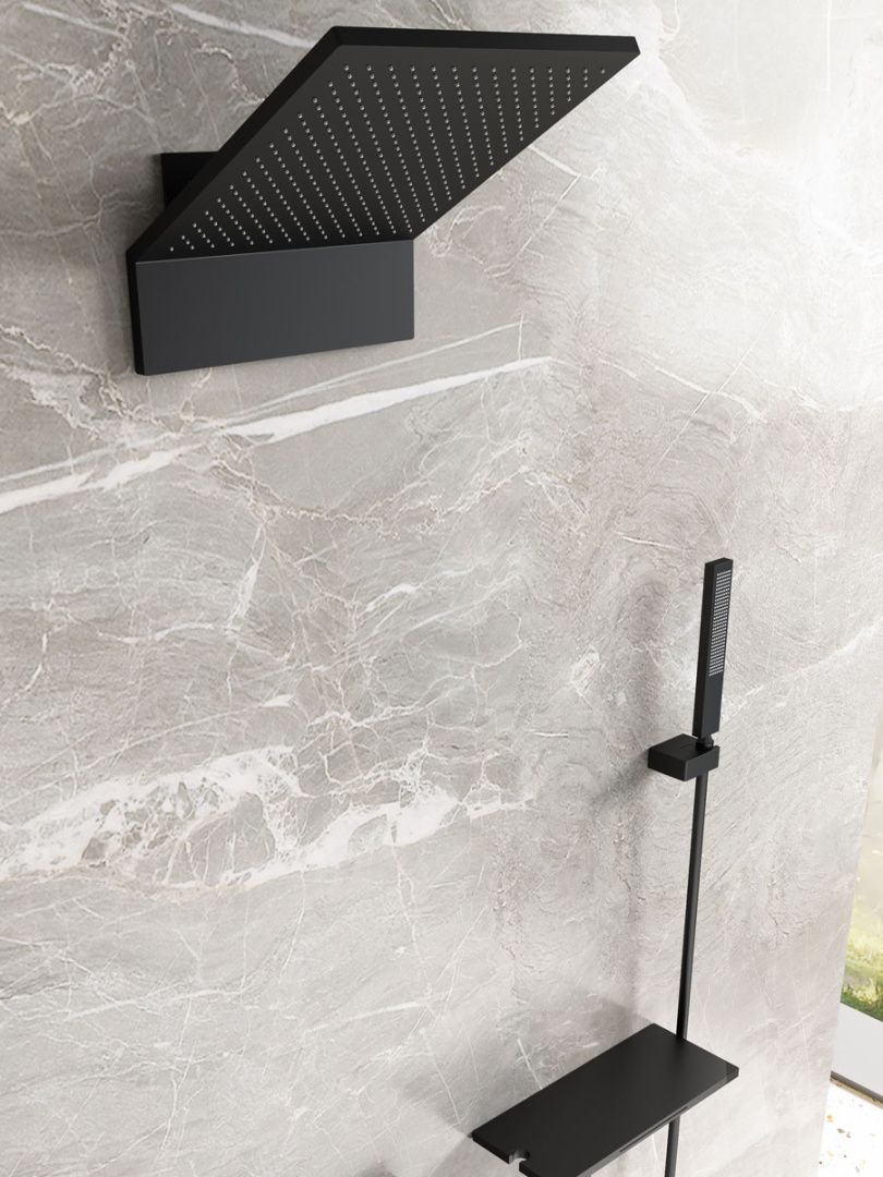 Приобрести vincea встраиваемая душевая система futura, черная матовая vsfw-2f11tmb