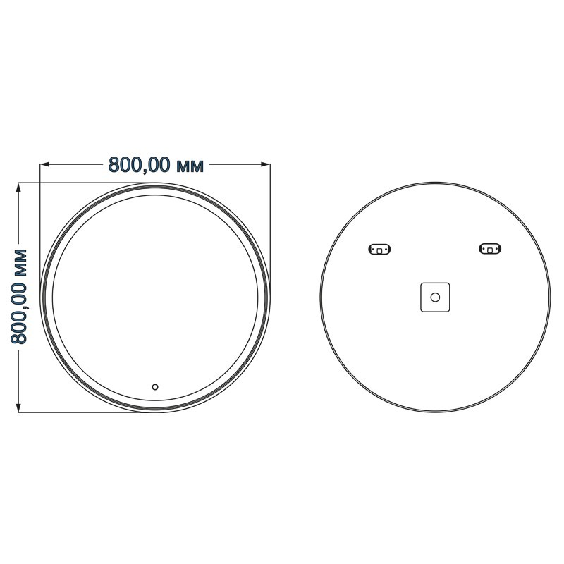 Приобрести azario зеркало olivia 800*800, белый, сенсорный включатель, cs00066641