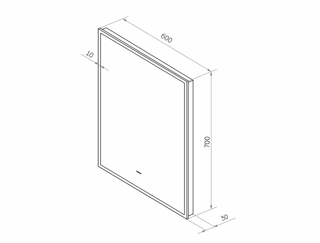 Приобрести continent зеркало с подсветкой amer 60х70 см, черное