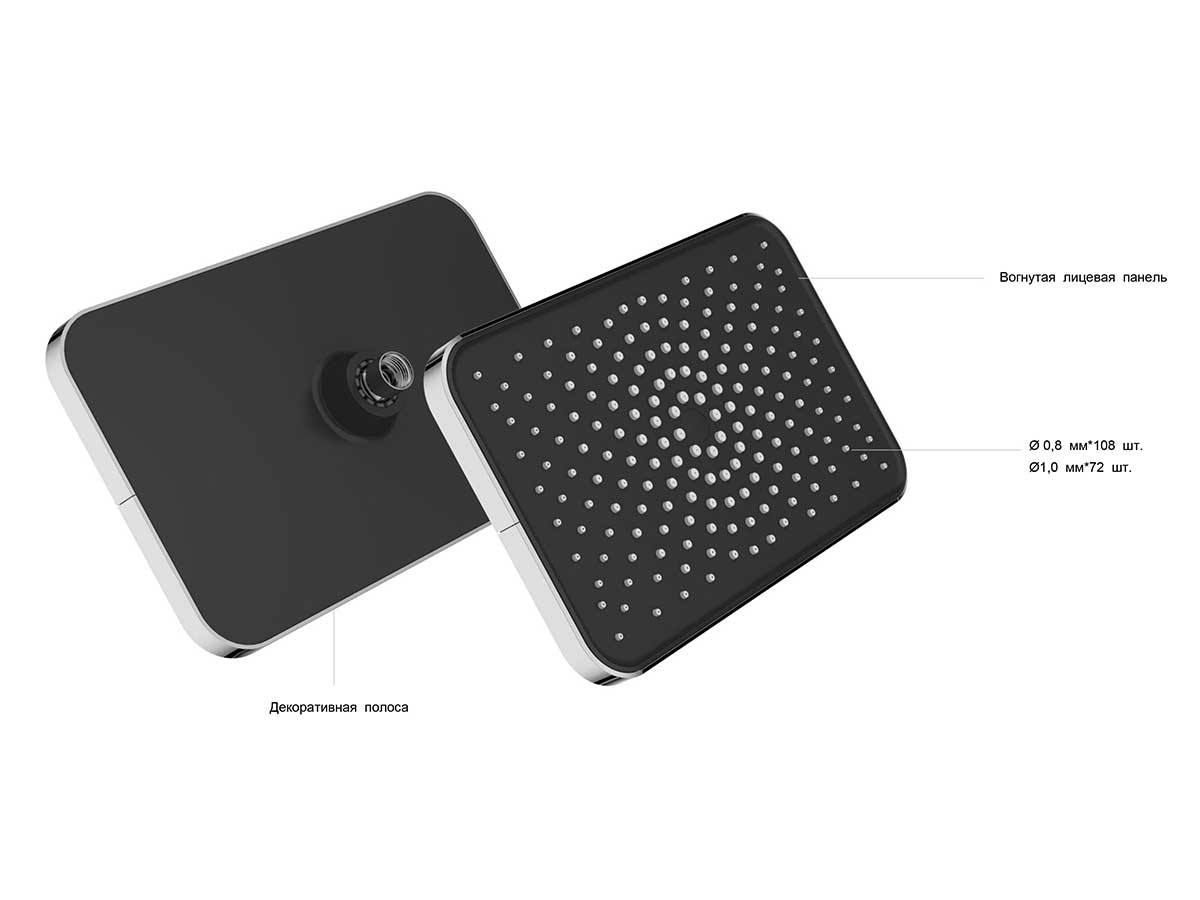 Приобрести vincea встраиваемая душевая система inspire с термостатом, черная матовая vsfw-422ti4mb