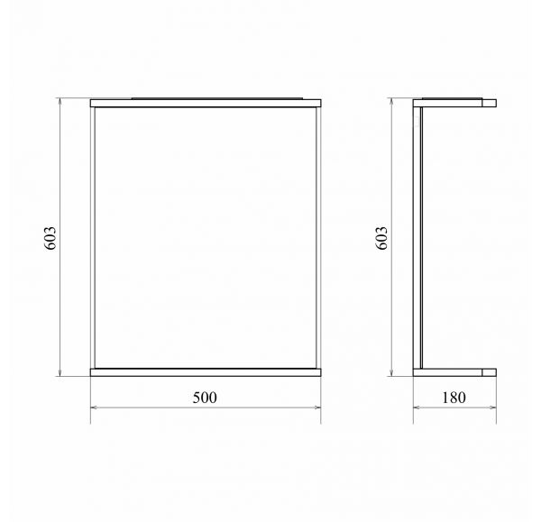 Приобрести mirsant зеркало фарида 12 50 см, с полкой, белое ут000004917