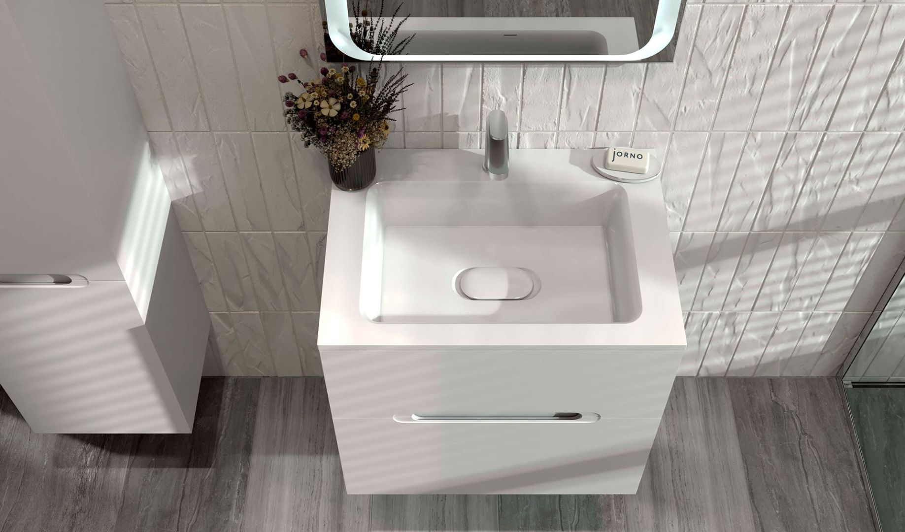 Приобрести jorno тумба подвесная modul 65 см, белая