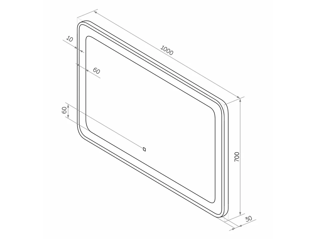 Приобрести continent зеркало с подсветкой velvette 100х70 см, белое