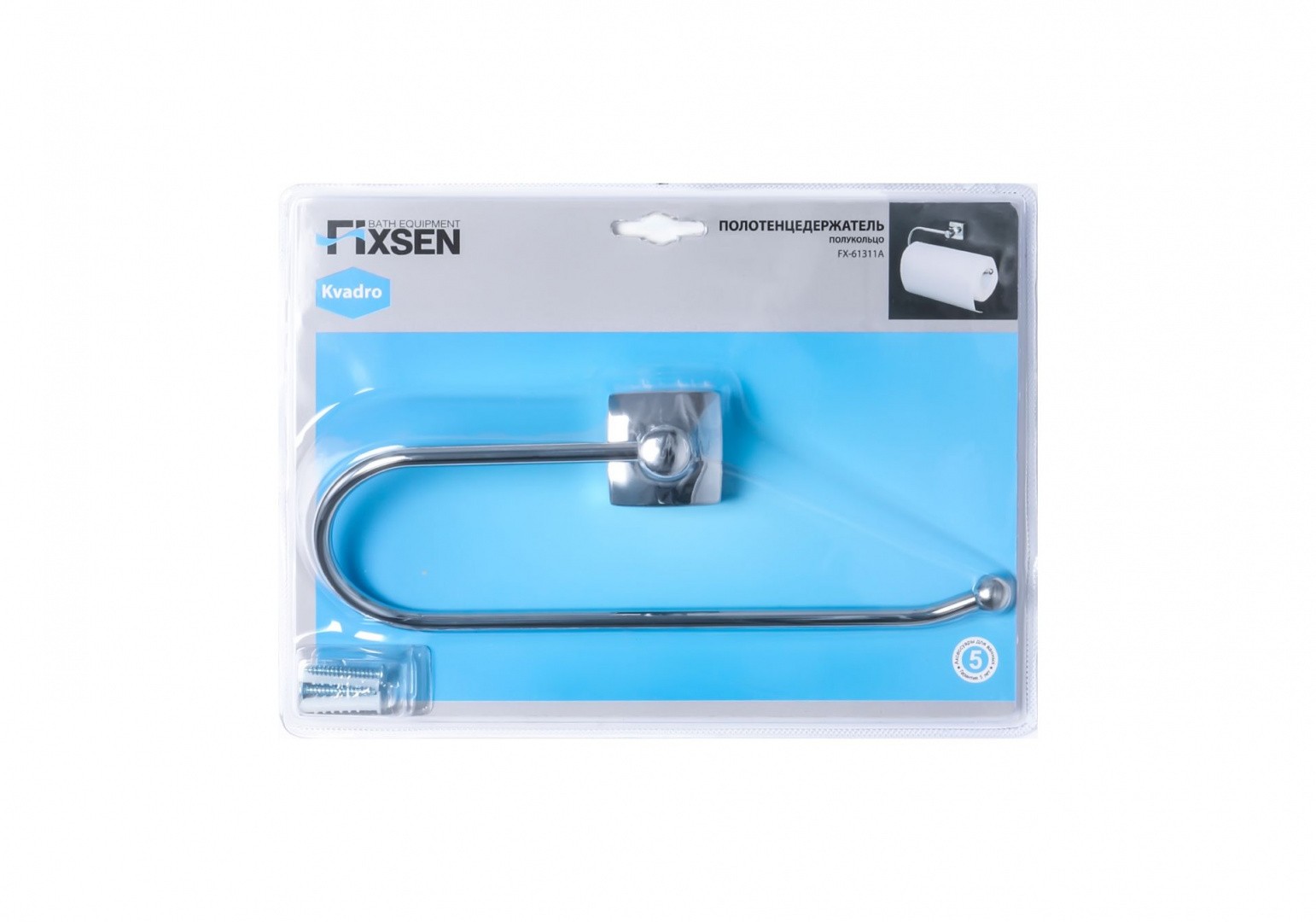 Приобрести fx-61311a kvadro полотенцедержатель полукольцо