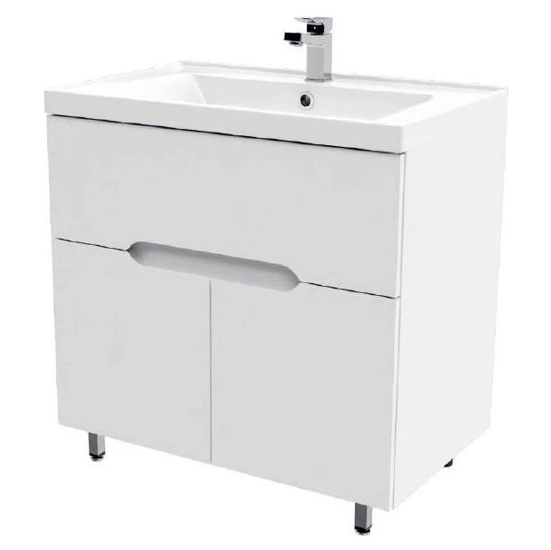 Приобрести mirsant тумба напольная soho quadro light 80 см с раковиной deept-80 ут000076259